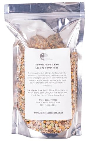 Parrot Essentials Tidymix Manufactured Pulse & Rice Soaking Premium Parrot Food Parrot Seed (2Kg)