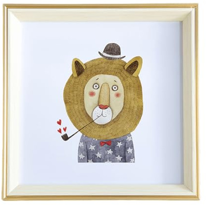 marysgift Picture Frame 10x10 Photo Square Classic Modren Wood Frame for Tabletop Display (Brown+White,10x10)