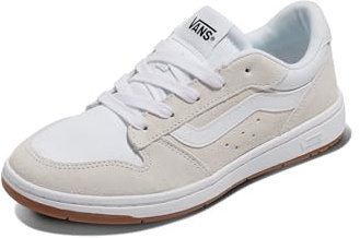 Vans Women's Ryland LS Shoe - Retro Court Sneakers, Tennis Fashion Inspired. Suede/Canvas White/White. 8.5