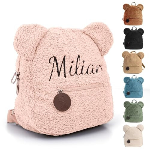 Personalized Toddler Backpack with Embroidered Name, Customized Kids Back Pack for Boy & Girls, Custom Cute Small Bag Child Bookbag for School & Travel