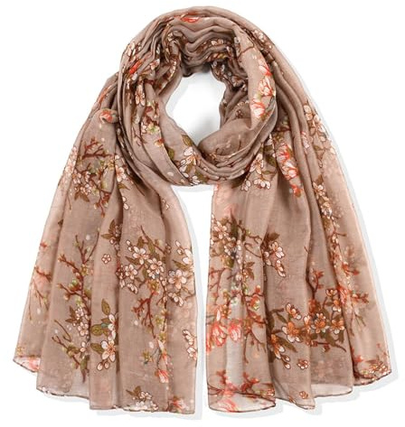 MAZELIKEHOOD Écharpe Femme en Polyester Imprimé Grande Taille 180x85cm - Foulard Léger et Résistant - Accessoire Mode Toutes Saisons