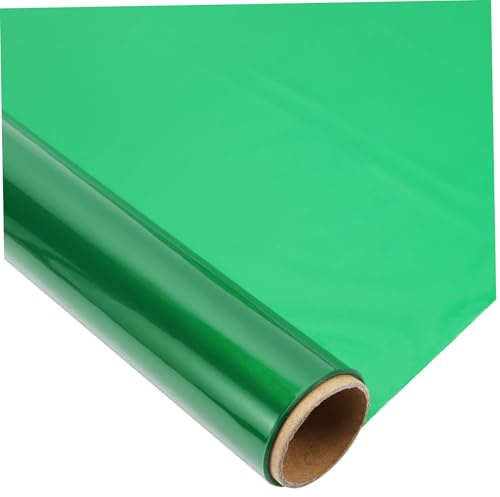 Rouleau d'emballage en cellophane vert, 98 pieds x 16 pouces, en plastique Transparent pour décorations de paniers, friandises, emballage d'arbre de noël