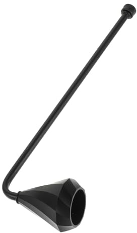 TOVINANNA Apagavelas de Metal Negro Mango Largo de 18 CM Cubre Mechas para Velas Extintor Clásico para Apagar Fuegos en Casa Oficina Bodas y Fiestas