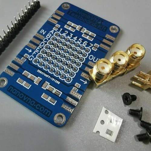 Solaughguy Kit di test NanoVNA per analizzatore di rete vettoriale - Scheda dimostrativa fai da te con connettori, circuiti 0805/1206, distanziatori e viti in rame - Non assemblato