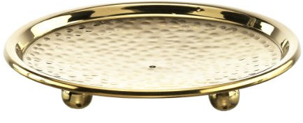 Kerzenteller 12cm Innen Durchmesser - Gold, Messing, Dekorativ - HECK Kirchenkerzen und Zubehör