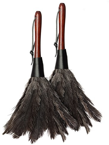 Redecker South African Ostrich Feather Duster, 11-3/4-Inches, Set of 2