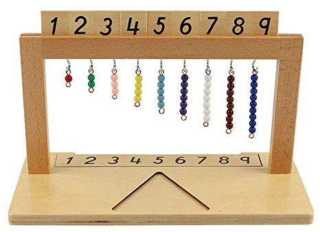 Montessori Hanger for Color Bead Stairs with Beads / Teen Bead Hanger with Beads Preschool Learning Material Montessori Math Material Early Development Toy Montessori Toy for Kids (Color beads hanger)