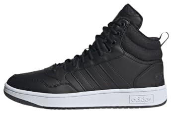 adidas Herren Hoops 3.0 Mid Lifestyle Basketball Classic Fur Lining Winterized Shoes Schuhe, Core Black/Core Black/Cloud White, 44 EU