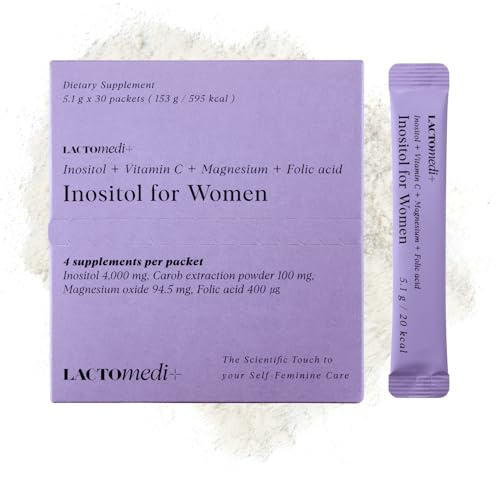 LACTOMEDI Inositol Supplement for Women | Myo-Inositol 4000mg + D-Chiro-Inositol 100mg | 40:1 Ratio | Daily Women’s Wellness Support | 30 Day Supply