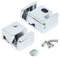 Schiebetür-Bodenführung für 8 mm Glas, Badezimmer-Hardware-Zubehör-Set, silberfarben, rechte Befestigung nach links, robuster Kunststoff, 1 Packung/2 Stück
