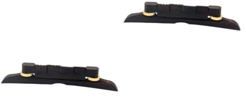 ifundom 2pcs Quality Ebony Guitar Bridge for Mandolin Tremolo System Height Adjustment