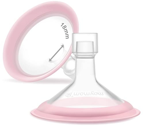 18 mm Maymom MyFit Shields, Pano-Serie; kompatibel mit Medela Milchpumpe, PersonalFit, Freestyle, Harmony, Maxi, Freestyle-Flex-Stecker; Anschluss an Maymom Weithals/Schmal-Stecker, 2 Stück