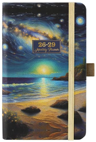 2026-2029 Pocket Planner - 3 Year Planner 2026-2029, July 2026 - June 2029, 6.3 x 3.8, Purse Calendar Planners 26-29, Monthly Pocket Calendar with 61 Note Pages, Pen Hold, Perfect Organizer for Purse