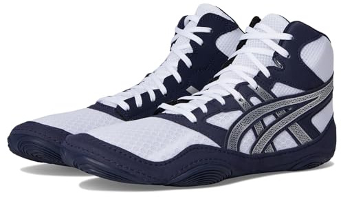 ASICS Men's Snapdown 4 Wrestling Shoes, Midnight/Pure Silver, 5 Wide
