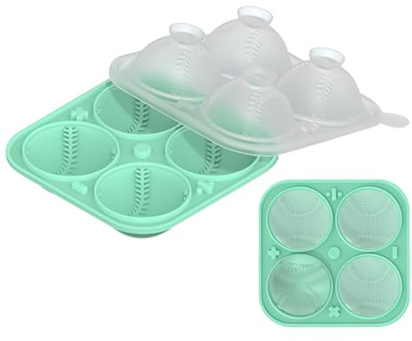 Stampo per ghiaccio a forma di palla da baseball, in silicone, per raffreddare brandy, bourbon, whisky, regalo unico per uomini, donne e appassionati di sport