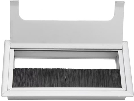 Aramox Uscita Cavo, Copertura del Foro per Inserto per Scrivania in Filo Quadrato in Alluminio con Design Ribaltabile e Tre Dimensioni per Ufficio e Scrivania del Computer (M25,5 cm/10,04 pollici di