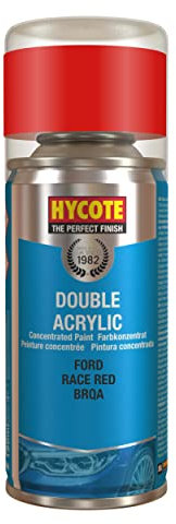 Hycote Peinture acrylique double en aérosol pour voiture, Ford – Rouge course, 150 ml