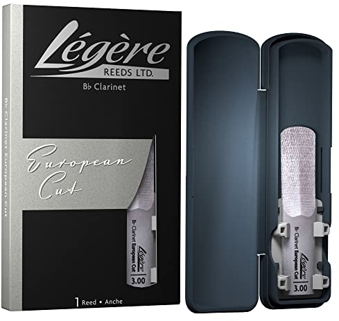 Légère Reeds - Bb Clarinete Reed, European Cut, Dureza 3.00 (BBES3.00) - Cañas Sintéticas Premium para Viento-Madera