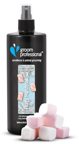 GROOM PROFESSIONAL Fluffy Marshmallows Hundeparfüm - Hundeparfüm-Spray - Frisches Duftspray für Hunde Gegen Geruch - Süßer Duft für Haustiere - Perfekt für Zwischen den Waschgängen, 500ml