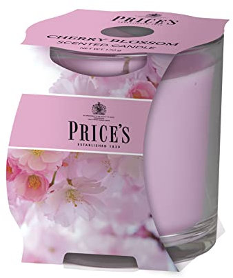 Price's - Cherry Blossom Jar Candle - Delicate, Fruity, Floral Fragrance - Long Lasting Scent - Up to 45 Hour Burn Time