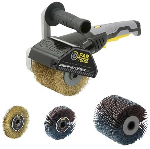 FARTOOLS Set Rex120 C Erneuerungsgerät für den Außenbereich, mit Metallbürste und Präzisionstriemenbürste