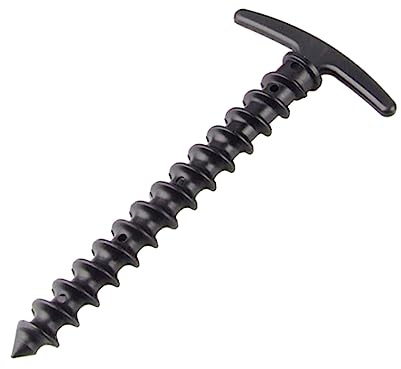 Anneome 10 Estacas para Tienda De Campaña con Tornillos En Espiral De Nylon Ligeras Y Resistentes para Playa Suelo Fangoso Y Pastizales Accesorios De Camping Portátiles