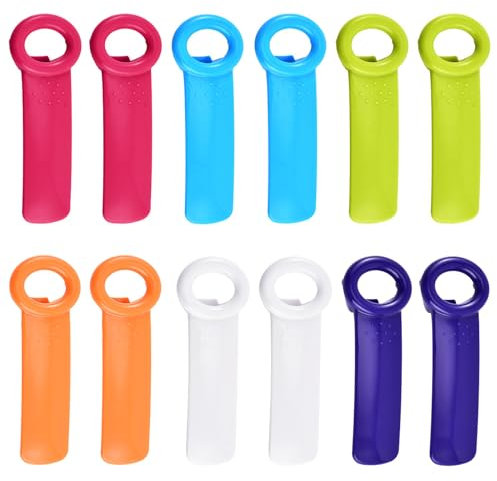 12 Pezzi Apribottiglie, Stappa Bottiglie Birra Apribottiglia Cavatappi Birra, Apri Barattoli Manuale Universale 6 colori per Casa Bar Festa
