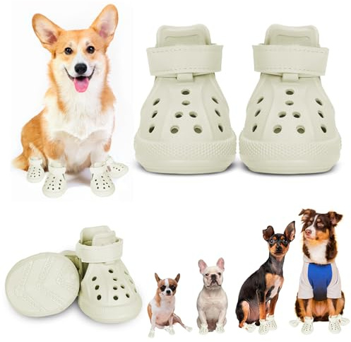 Dog Shoes for Medium Large Size, Breathable Dog Shoe for Hot Pavement, Dog Booties and Paw Protectors, Non-Slip Waterproof Dog Sandals Boots with Reflective for Rain, Summer, Hiking, Snow (Size 2)