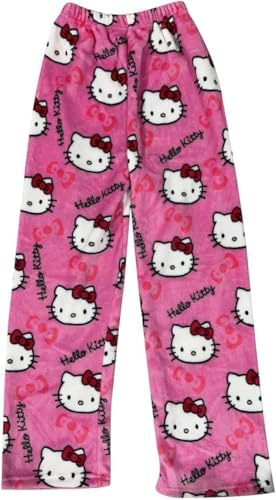 Pigiama da donna, in flanella, morbido, Kawaii, pigiama, da donna, con anime, casual, autunno/inverno, Colore: rosa., M