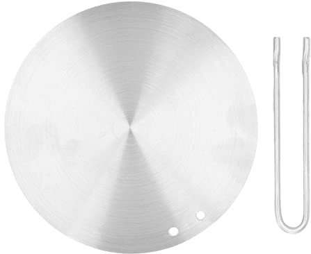Placa de inducción difusora de Calor, Adaptador para Cocina de inducción, Placa convertidora de Calor de Acero Inoxidable con Mango de Tacto frío para ollas no inducidas en hornill