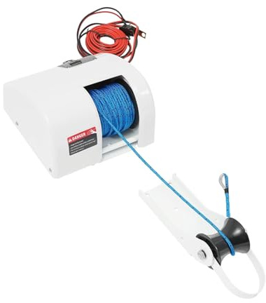 SMTYXS Treuil D'ancre Électrique for Bateau 45 Lb/25 LB, Kit De Guindeau for Marin 12 V, Télécommande Et Support for L'ancrage La Descente Performances Puissantes(25LBS Anchor Winch)