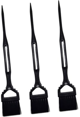 Operitacx Set 3 Pezzi Spazzola per Tintura Chioma in Pp Nero, Applicatore per Trattamento Olio e Styling Fai-da-te, per Saloni Professionali e Negozi Colore Casuale
