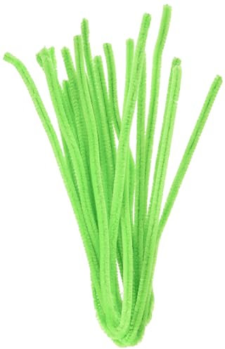 folia 77851 - Chenilledraht, Pfeifenputzer, 10 Stück in hellgrün, Durchmesser 8 mm und 50 cm lang, ideal für Kinder zum Basteln und Gestalten von Tieren, Figuren und anderen Formen