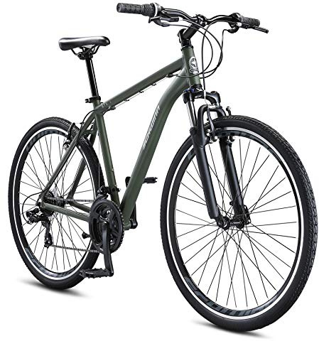 Schwinn GTX 1 Hybrid Bike, 700c Mens and Womens Bike, 21-Speed Hybrid Bicycle, Aluminum Dual-Sport Frame, Suspension Fork, Front and Rear Linear Pull Brakes, Adult Bicycle