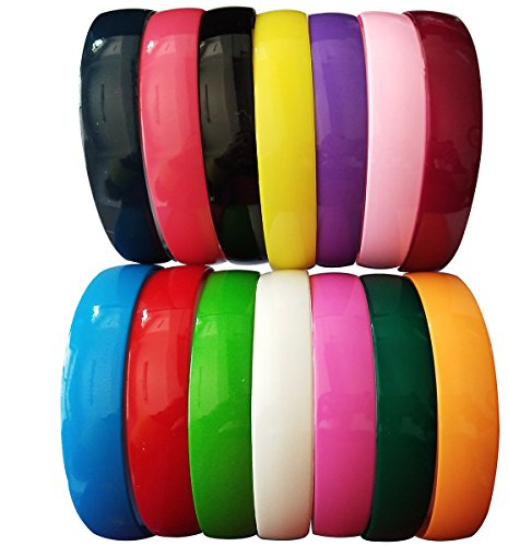 12pcs 25mm Plastic Headbands with teeth for Girls Women Width Colorful Hair Headbands …