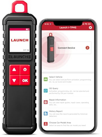 LAUNCH Herramienta X-431 TSGUN TPMS, Monitor de presión de neumáticos de Mano, Activa/Lectura/Aprendizaje/Programa serores TPMS, Funciona con Herramientas de diagnóstico LAUNCH X-431