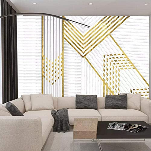 Papel Pintado De Fondo De Tv - Lineas Geometricas Rayas Papel Tapiz Para Decoración De Sala De Estar Mural 3D Sin Costuras Papel Tapiz Para Sala De Estar Dormitorio Peel And St 400(ancho)x280(alto) cm