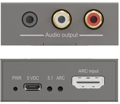 Marmitek HDMI Audio Extractor CEC Connect ARC13 - Supporta il controllo del volume tramite CEC - Convertitore HDMI - Interfaccia Audio HDMI - Estrattore Audio HDMI