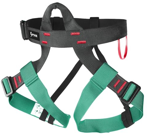 FIXE - Arnés LINUS para Circuitos de Aventura en Altura, Talla Única con Hebillas de Ajuste Rápido, Zonas Reforzadas, Bolsa Transpirable, Cintura hasta 120 cm, Certificado EN12277