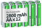 Granicell Rechargeable AA Batteries, 2800 mAh High Capacity Double A Battery, 1.2V NiMH Low Self-Discharge AA Batteries, 12 Pack