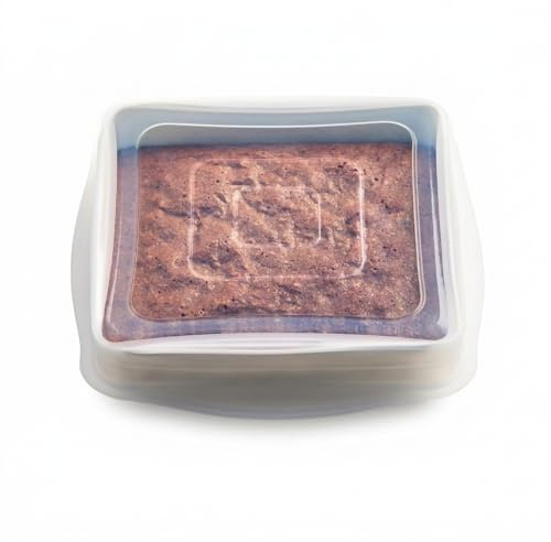 Stasher Reusable Silicone Stretch Lid for Casseroles, Sheet Pans, Baking Dishes–Square Replacement Lid, 8”x8”, Stretchable, Leak-free, Microwave Safe, Dishwasher Safe, Food Cover, Eco-Friendly, Clear