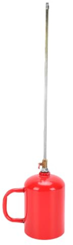 Fafeicy Antorcha de Goteo para Incendios Forestales, Antorcha Resistente de Doble Fondo de 2 Litros con Válvula de Bola, Herramienta de Encendido de Hierro Fundido