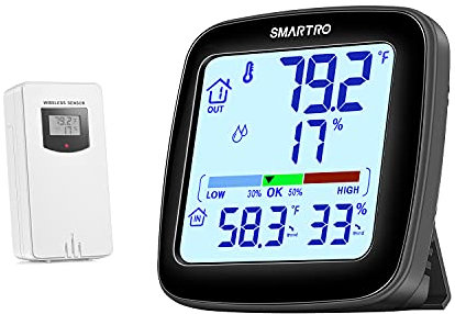 SMARTRO SC92 Professional Digital Wireless Indoor Outdoor Thermometer