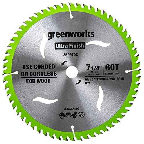 Greenworks 24V 7-1/4  60T Circular Saw Blades