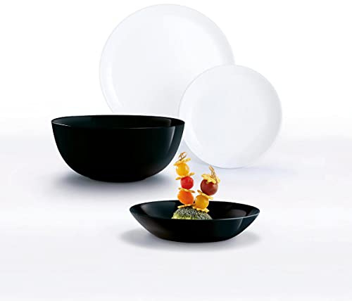 Service de table 19 pièces Diwali Black & White Luminarc