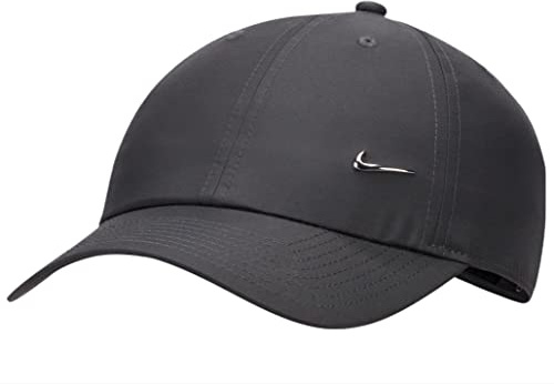 Nike Unisex Metal Swoosh H86 Cap (as1, Alpha, one_Size, Black/Metallic Silver)