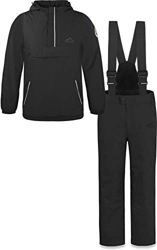 normani Kinder WinterSet wasserdichte Thermohose und Windbreaker Schneeanzug SkiSet für Jungen und Mädchen