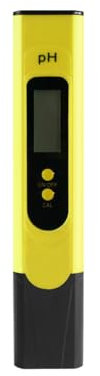 SEIWEI 1 Pcs pH Test Meter, 0.00-14.00 pH High Precision pH Pen, Waterproof pH Pocket Tester for Aquarium, Hydroponics, Laboratory, Spas, Swimming Pools (Yellow)