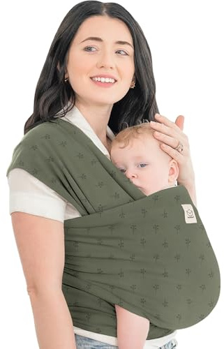 KeaBabies Babytrage Ab Geburt - Atmungsaktive Babytragetücher, Babytrage Neugeborene Ab Geburt, Babytuch Tragetuch Baby Neugeborene, Kleinkind Handfreie Baby Carrier (Forest Berries)