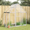 Festnight Gewächshaus mit Fundament 169x114x195 cm Gewächshäuser Alu mit Fundamentrahmen Gewaechshaus Foliengewächshaus Aluminium Tomatenhaus Treibhaus